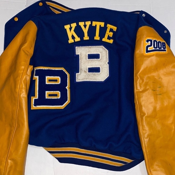 Vintage 2008 Bayshore Bruins Varsity College Baseball Letterman Jacket Lg - Picture 12 of 13